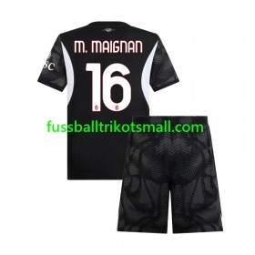 Fußballtrikots AC Mailand Mike Maignan 16 Torwart Kinder 2024-2025 Kurzarm Heimtrikotsatz kaufen